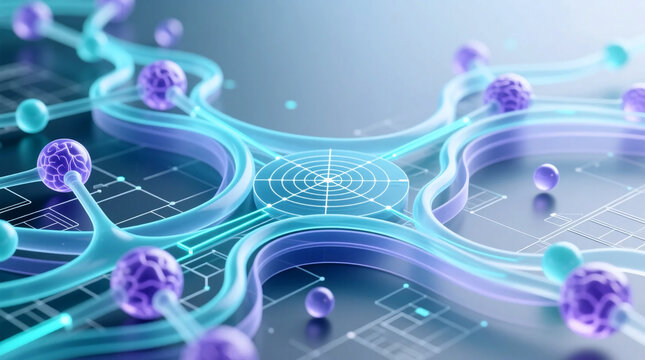 Innovative Visualization of Neural Inspired Mapping for Optimization in Biotech Drug Discovery depicting AI-driven research platforms and hybrid structures