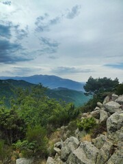 mountain landscape with blue sky