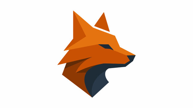 An artistic, stylized fox head logo exemplifies cunning and agility, making it suitable for brands related to nature, wildlife, or innovative technology solutions.