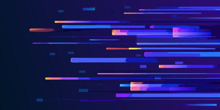 Abstract geometric composition with vibrant layered rectangular shapes