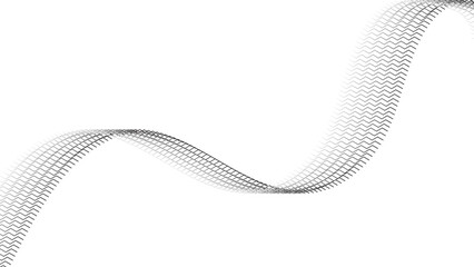 Fototapeta premium Abstract Wavy Halftone Pattern Vector Background with Flowing Grey Dots and Dynamic Curved Lines for Modern Digital Design and Technology Concepts