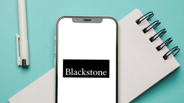 Blackstone logo displayed on a smartphone screen &ndash; Delhi, India &ndash; June 04, 2025