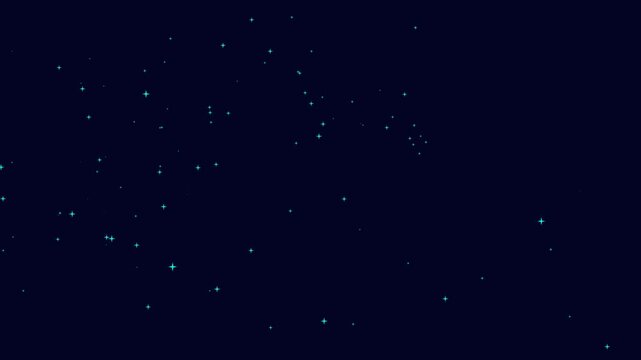 Shiny stars border animation on green screen 4K, glitter sparks Christmas and New Year design element, white glowing twinkling star magic sparkles glitter line overlay