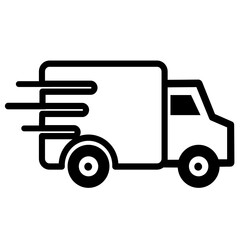 vector delivery truck icon