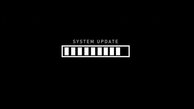 system update animation simple animation loading bar in black background
