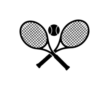 Vector tennis racket and ball icon