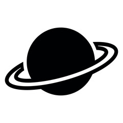 Black of a planet with rings Saturn astronomy © VARIOUS