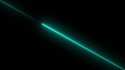 Glowing cyan laser line on black background