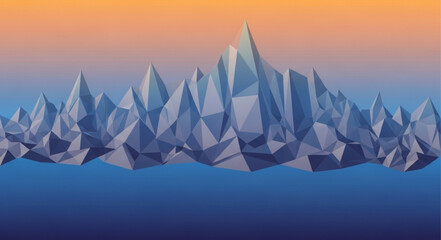 Majestic Iceberg with Sharp Peaks Floating in Ocean. © Kurdi