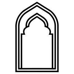 Fototapeta premium Decorative Islamic Window and Arch Pattern