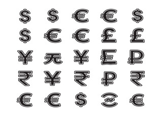 Bold graffiti-style alphabet letters and numbers © Mina