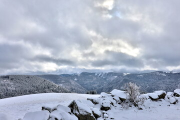 Winterlandschaft auf dem Hinterwaldkopf bei Freiburg im Breisgau