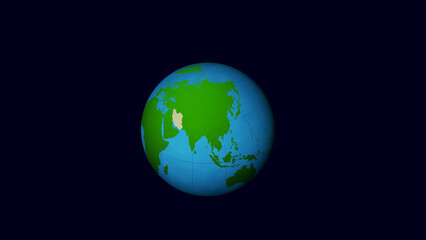 Fototapeta premium Iran map highlighted on world map 0108 digital illustration graphic visual image suitable for design projects presentations marketing materials web gr