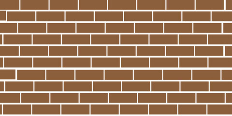 Fototapeta premium Brown brick wall texture and solid bricks seamless pattern background.