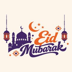Fototapeta premium Eid Mubarak Vector Design