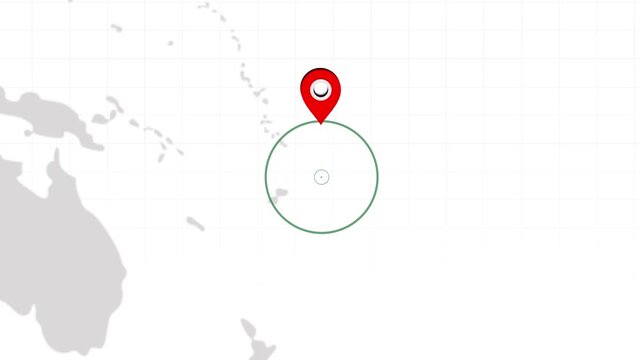 American Samoa map heighlighted on world map 06 animated motion background video footage dynamic visual for digital media presentations marketing scre