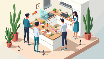 A person stands near two potted plants, conveying a sense of serenity and connection to nature. © jajang