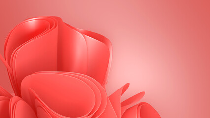 An abstract 3D background with smooth curves creates a sense of depth and movement. Ideal for website design, presentations and creative design.