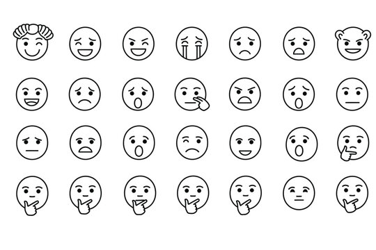 set of  face ,i moji 