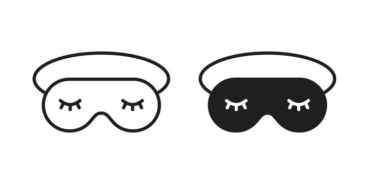 Sleeping mask icon. Perfect for app and web interfaces, marketing, etc.