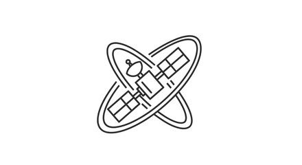 Satellite Orbiting Earth Icon © Anisah