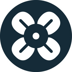 Obraz premium Vector Icon of Industrial Ventilation Fan in Flat Minimalist Style for HVAC and Engineering Projects