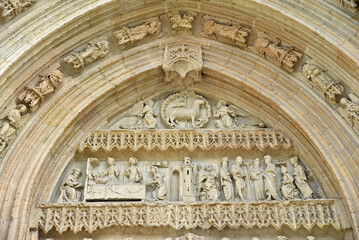 Obraz premium Tympan&nbsp;historié&nbsp;de&nbsp;la&nbsp;cathédrale&nbsp;de&nbsp;Meaux.&nbsp;France