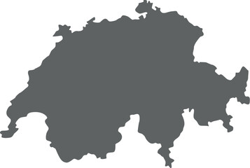 Obraz premium map of switzerland in detail