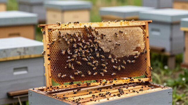 Honeycomb Frame on Inspection Stand