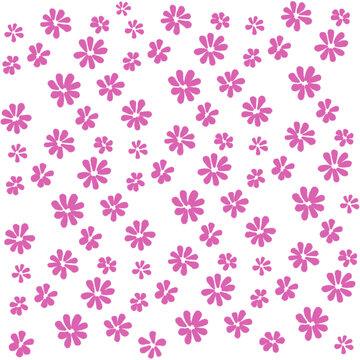 seamless pattern with pink flowers
