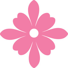 Fototapeta premium Flower clip art design on plain white transparent isolated background for card, shirt, hoodie, sweatshirt, apparel, tag, mug, icon, poster or badge