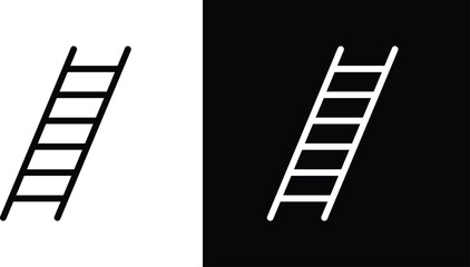 Ladder icon pack in black and white colors © mila