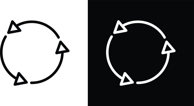 Life cycle icon pack in black and white colors