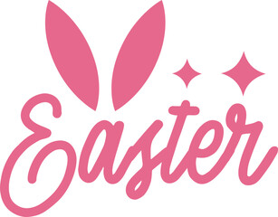 Obraz premium Easter typography clip art design on plain white transparent isolated background for card, shirt, hoodie, sweatshirt, apparel, tag, mug, icon, poster or badge