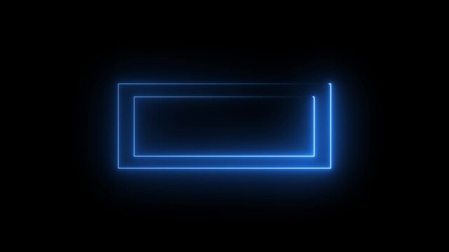 Neon light square frame. laser gradient border. Glowing colorful rectangle frame perfect vector clip art for your design. Neon rectangular frame vector image.