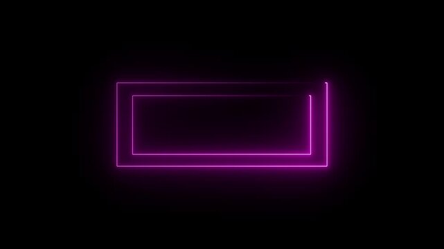 Neon light square frame. laser gradient border. Glowing colorful rectangle frame perfect vector clip art for your design. Neon rectangular frame vector image.