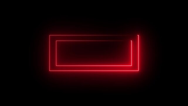 Neon light square frame. laser gradient border. Glowing colorful rectangle frame perfect vector clip art for your design. Neon rectangular frame vector image.