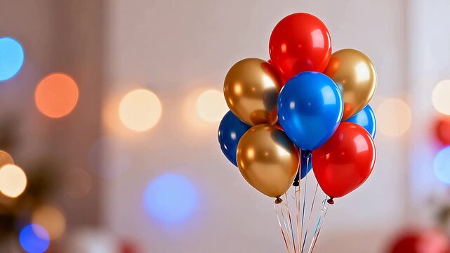 Bunch of colorful balloons at celebration