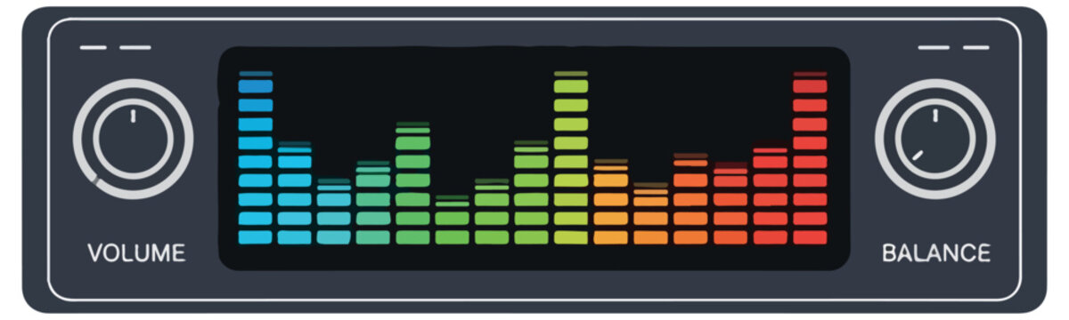Colorful Audio Equalizer Sound Wave Music Visualization