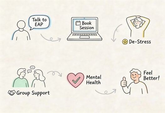 Comprehensive Guide to Mental Health Support Strategies including EAP Consultation, Online Booking, Group Counseling, and Effective Stress Management Techniques for Improved Wellbeing