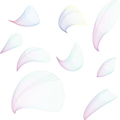 Obraz premium Abstract gradient line shapes with colorful swirls