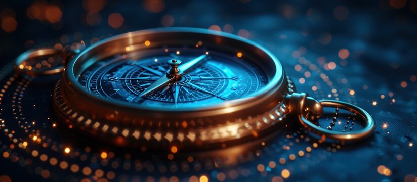 The compass navigate for businessmen