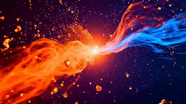 Cosmic energy flow with fiery and icy streams