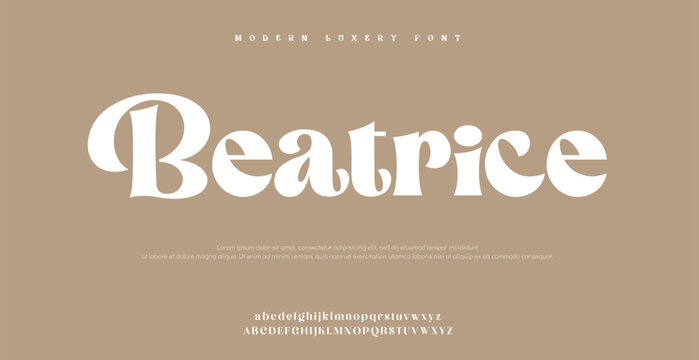 Beatrice modern elegant typography design font
