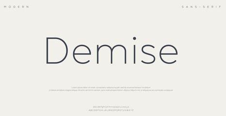Obraz premium Demise concept with simple text on white background