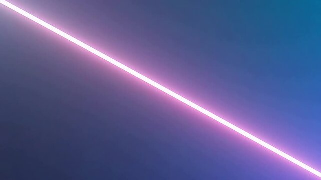 Diagonal neon line on gradient background