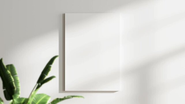Canvas Mockup, Minimalist A1 A2, A3, A4 Art Mockup, Motion Background, Poster Canvas Video Mockup