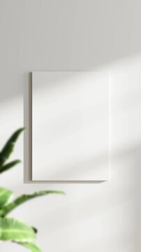Canvas Mockup, Minimalist A1 A2, A3, A4 Art Mockup, Motion Background, Poster Canvas Video Mockup