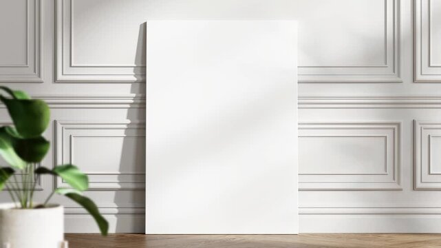 Canvas Mockup, Minimalist A1 A2, A3, A4 Art Mockup, Motion Background, Poster Canvas Video Mockup