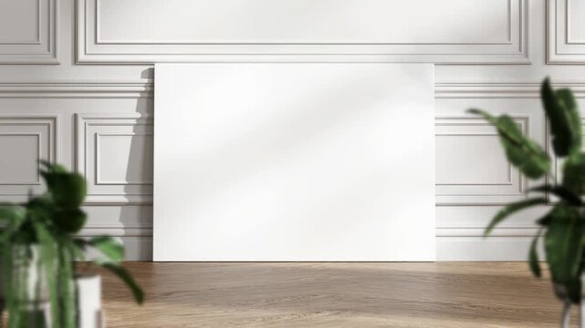 Canvas Mockup, Minimalist A1 A2, A3, A4 Art Mockup, Motion Background, Poster Canvas Video Mockup